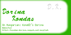 dorina kondas business card